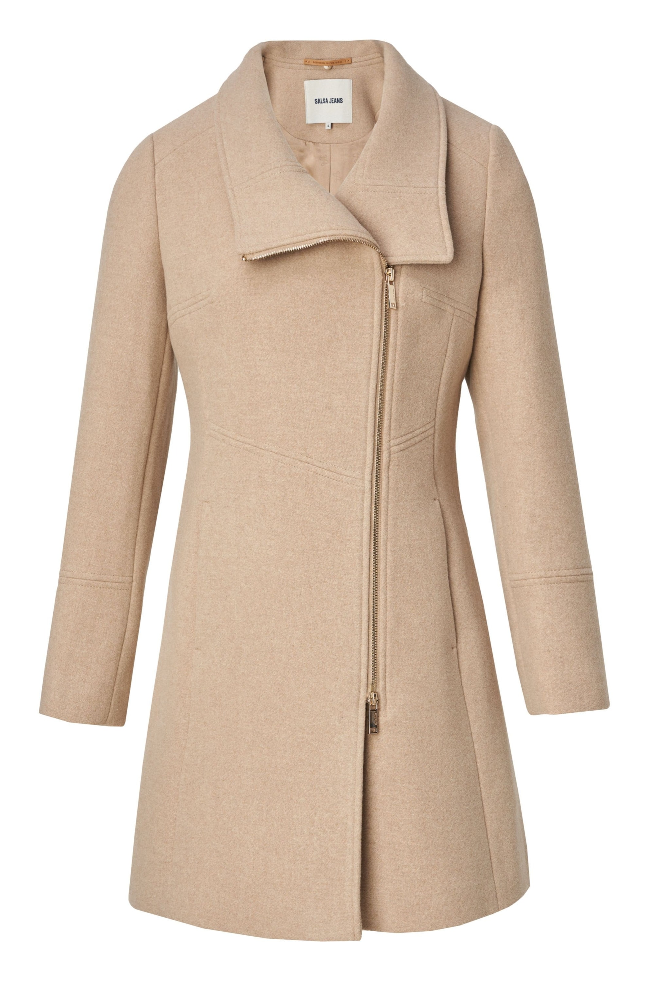 Salsa Jeans Wintermantel in Beige: voorkant