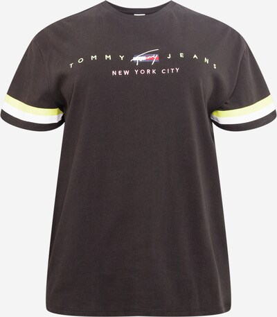 Tommy Jeans Curve T-shirt en bleu / jaune / rouge / noir / blanc, Vue avec produit
