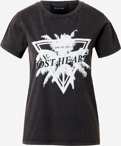 Tricou 'LOUP' RAIINE pe gri grafit / alb, Vizualizare produs