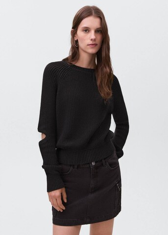MANGO TEEN Sweater 'Elbow' in Black: front