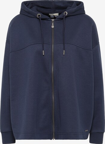 DreiMaster Vintage Zip-Up Hoodie in Blue: front