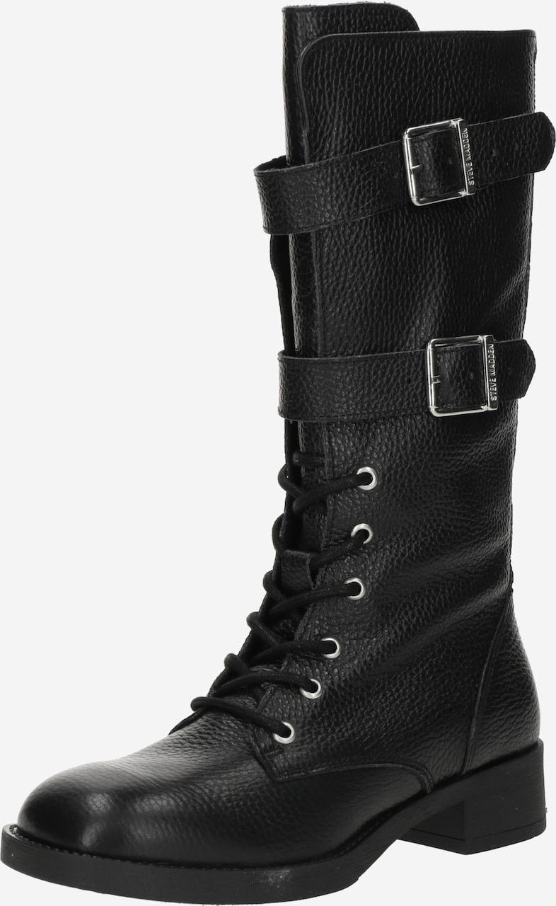 Cizme cu șireturi 'Zoey' de la STEVE MADDEN pe negru: față
