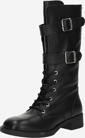 STEVE MADDEN Μπότες με κορδόνια 'Zoey' σε μαύρο: μπροστά