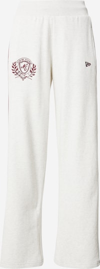 NEW ERA Hlače u svijetlosiva / bordo, Pregled proizvoda