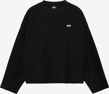 Pull&Bear Tréning póló 'STWD' - fekete: elől