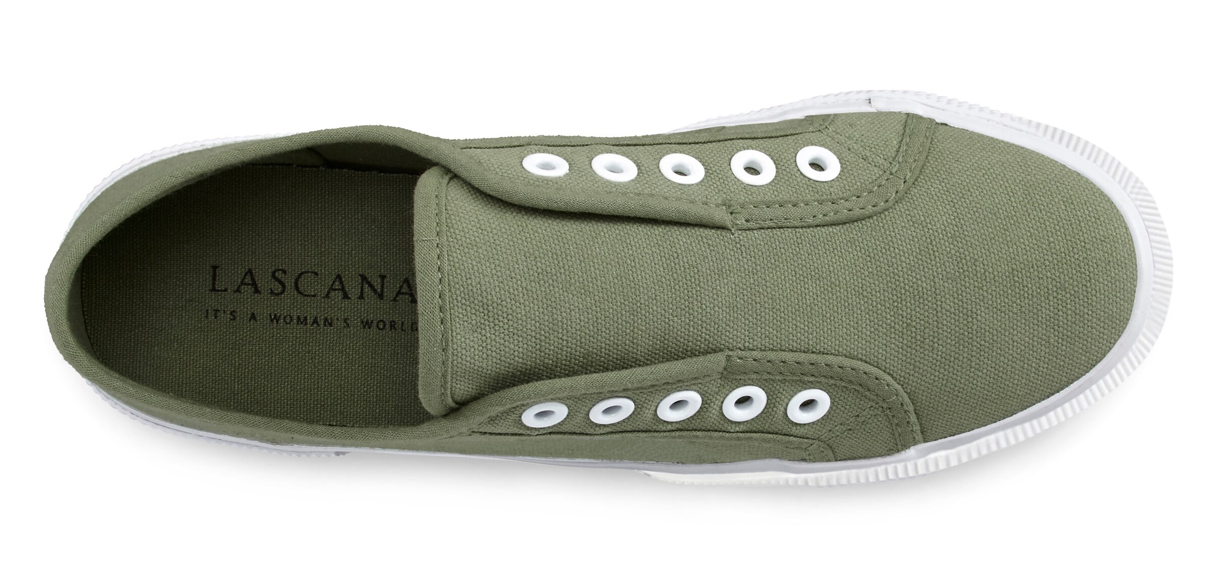 zaļš LASCANA Brīvā laika apavi bez aizdares