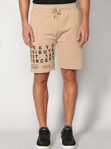 KOROSHI Regular Shorts in Beige: predná strana