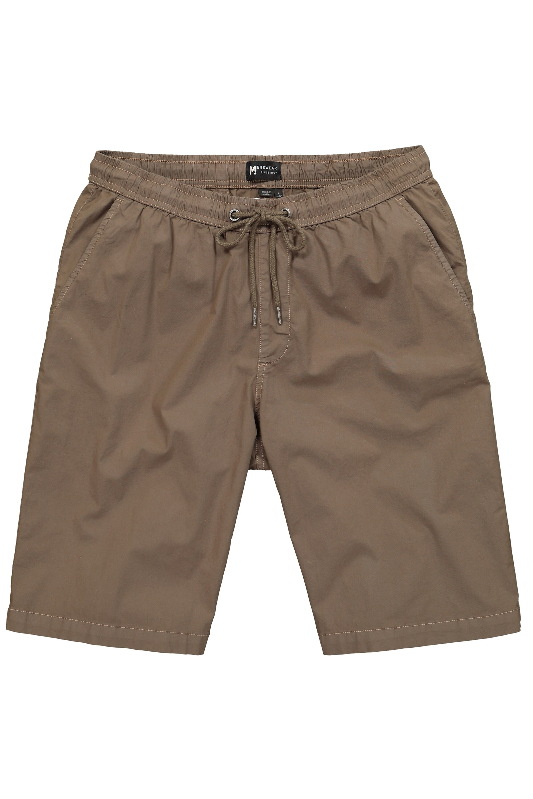 Men Plus Regular Broek in Bruin: voorkant