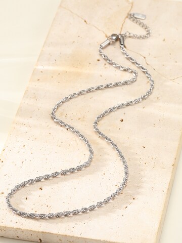 Hey Happiness Ketting 'Raw Twist' in Zilver