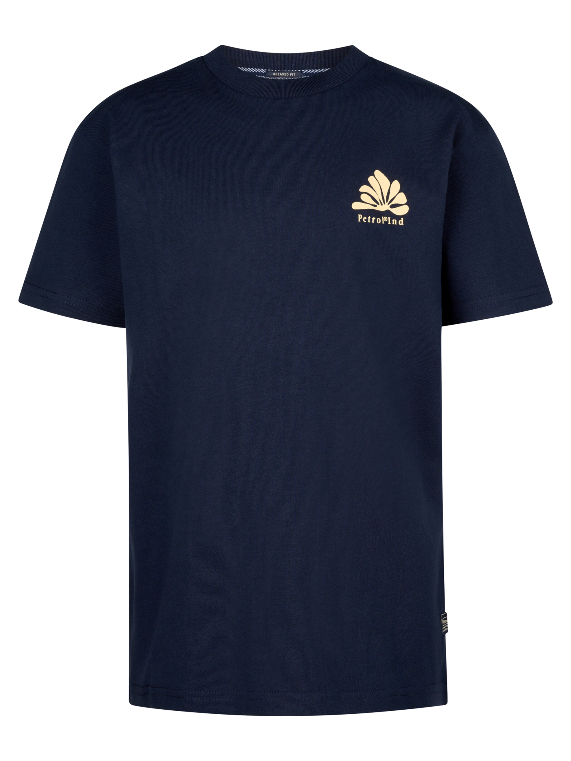 zils Petrol Industries T-Krekls 'Schooner': no priekšpuses