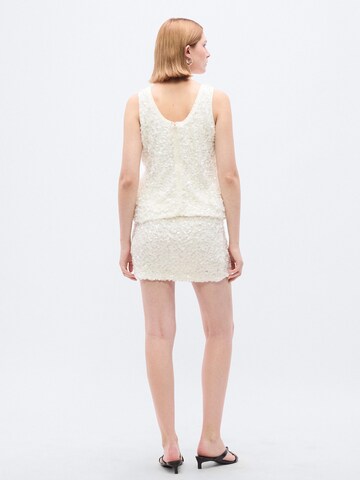 Calvin Klein Jeans Bluza | bela barva: zadnja stran