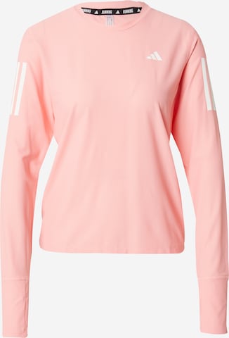 ADIDAS PERFORMANCE Функционална тениска 'Own The Run' в розово: отпред
