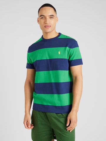 Tricou de la Polo Ralph Lauren pe albastru: față