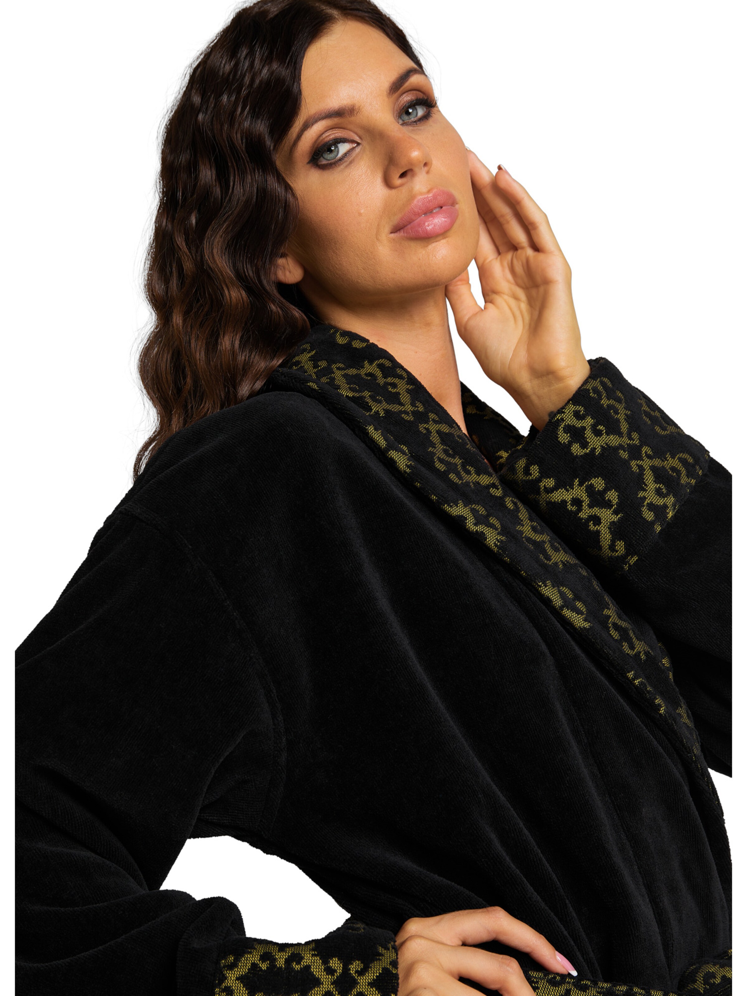 Carlo Colucci Bathrobe short 'Raffaele' in Black