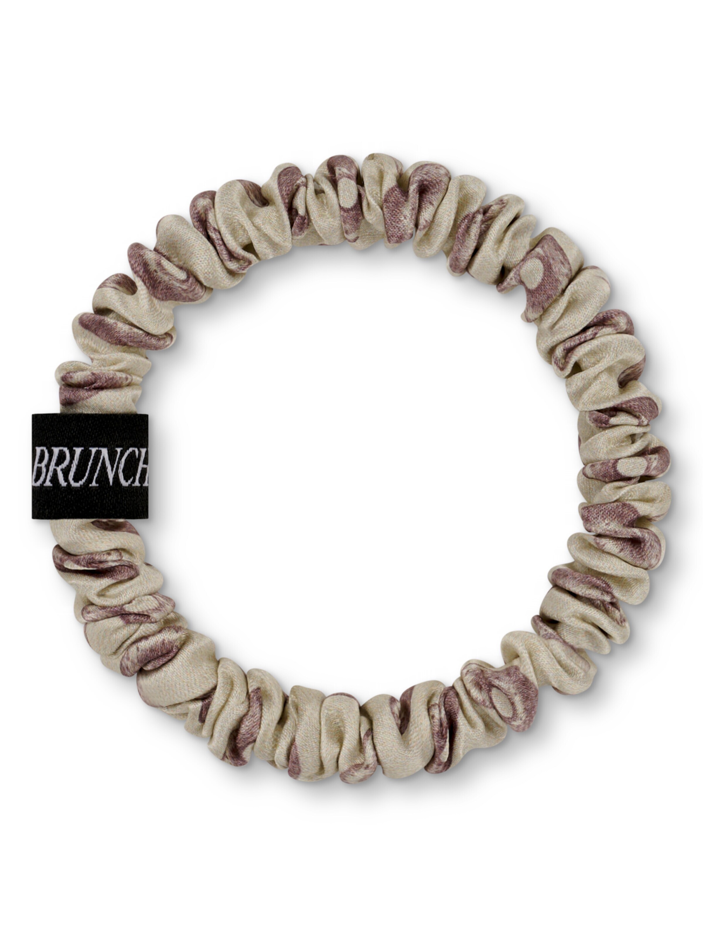 BRUNCHIES® Haarschmuck 'BRUNCHIES® "Donut" Seiden Scrunchie aus reiner Maulbeerseide für definierte Locken'‌‌‌‌ in Grau: Vorderseite