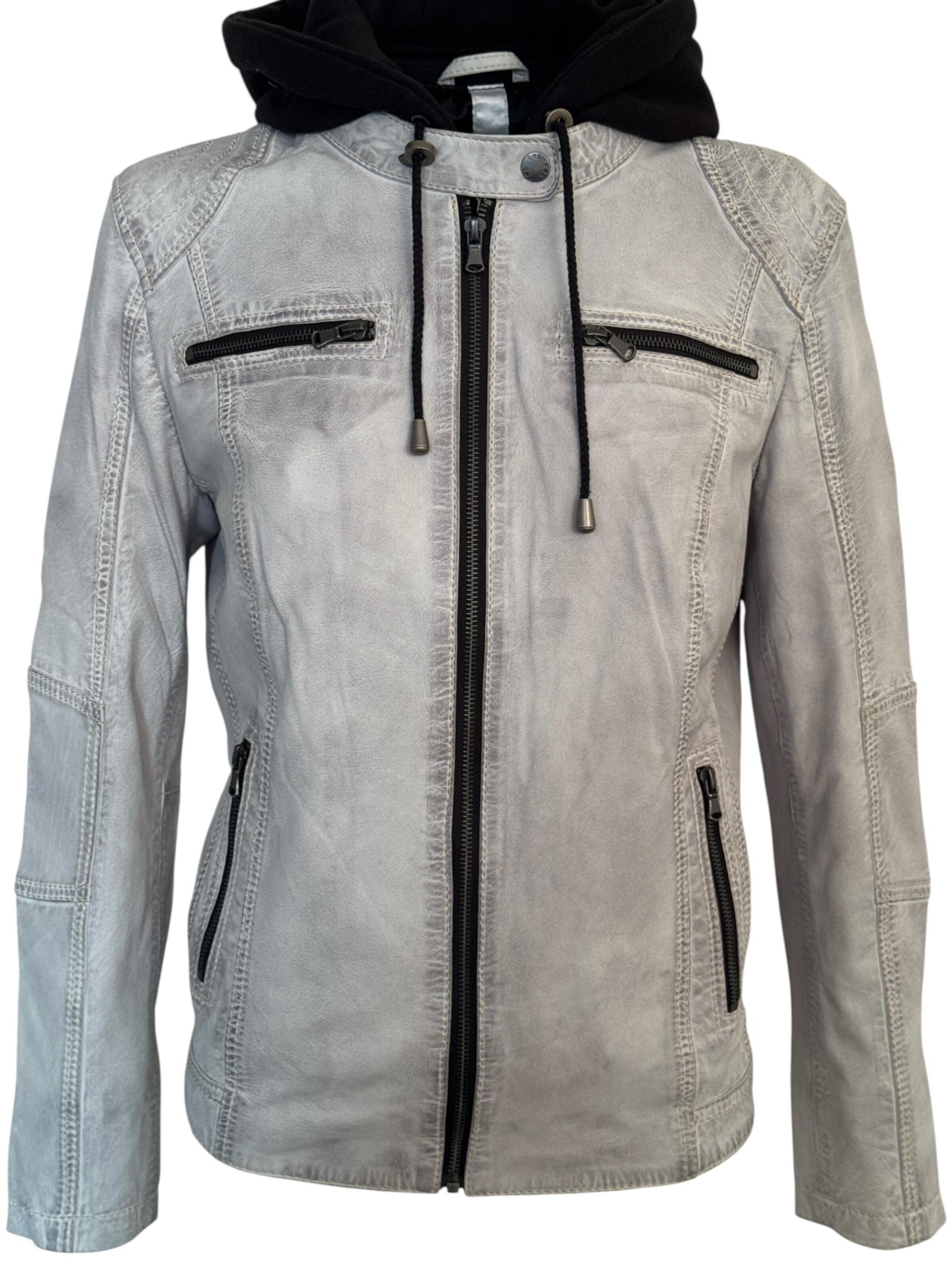 CBL Übergangsjacke 'Lederjacke'‌‌‌ in Weiß: Vorderseite