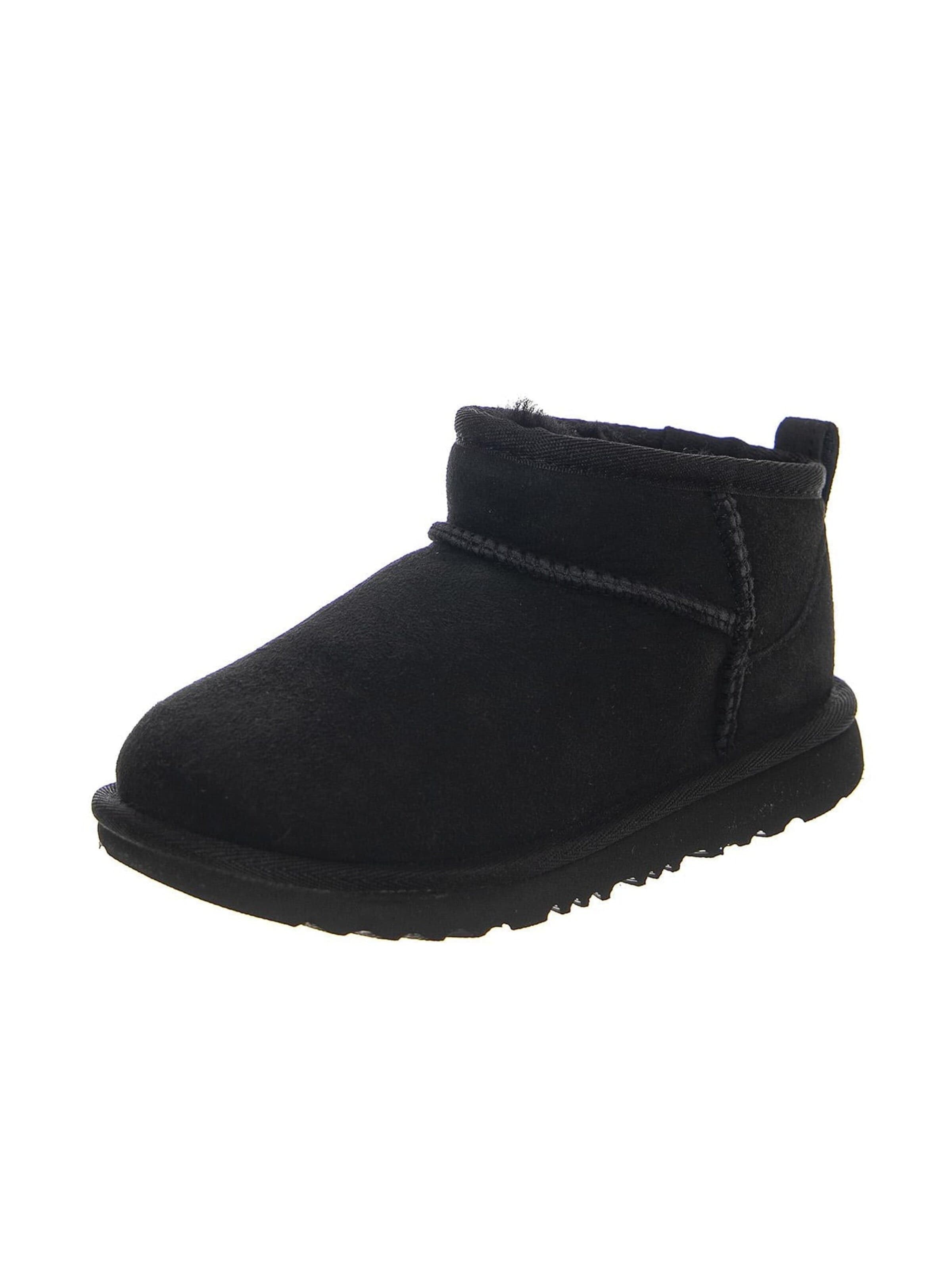 UGG Boot 'Kids' Classic Ultra Mini Black Boots' in Black: front
