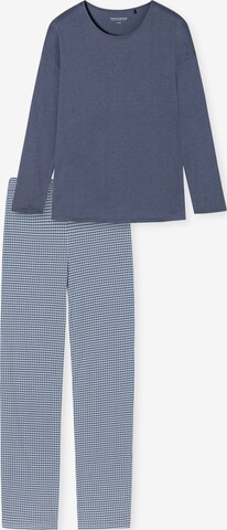 SCHIESSER Pyjama 'Flared Fit' in Blauw: voorkant