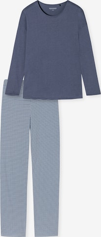 SCHIESSER Pyjama 'Flared Fit' in Blauw: voorkant