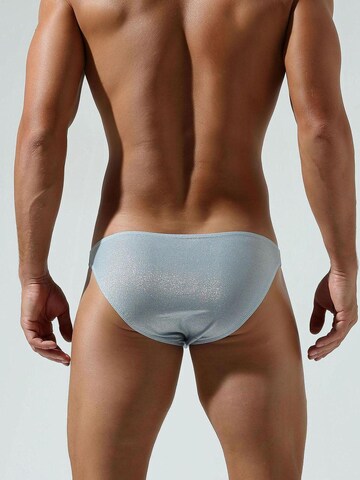 TAUWELL Slip 'Shiny Low Rise Brief' in Silber