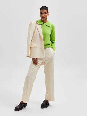 SELECTED FEMME Regular Pleated Pants 'Rita' in Beige