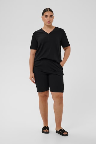KAFFE CURVE - Loosefit Pantalón 'KCAnnia' en negro