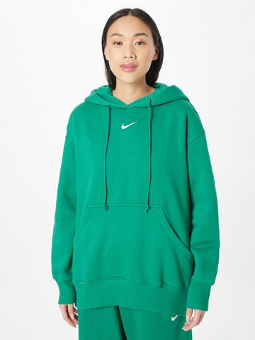 Nike Sportswear Sweatshirt 'Phoenix Fleece' in Green: front