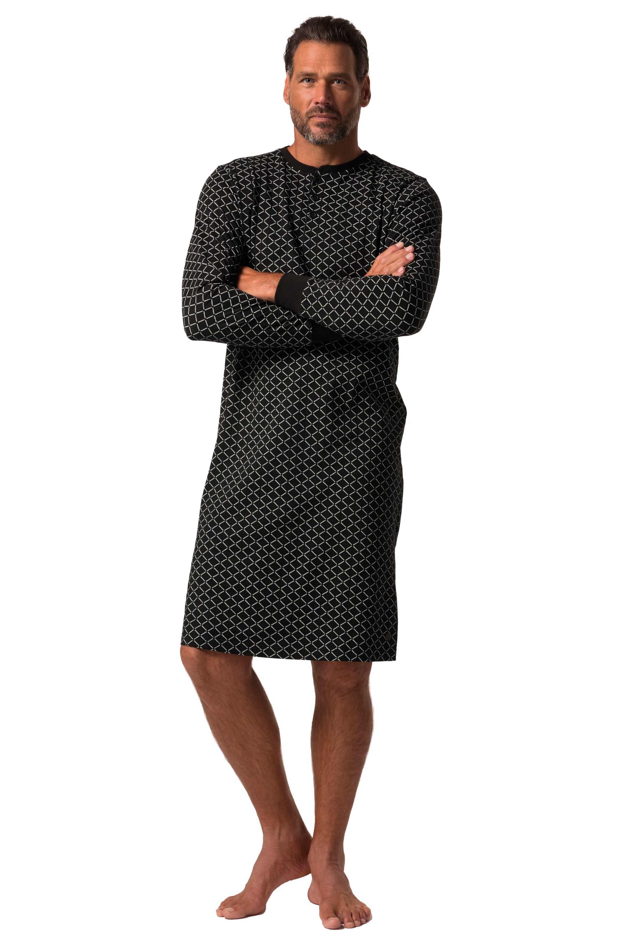 JP1880 Pyjama lang in Zwart: voorkant