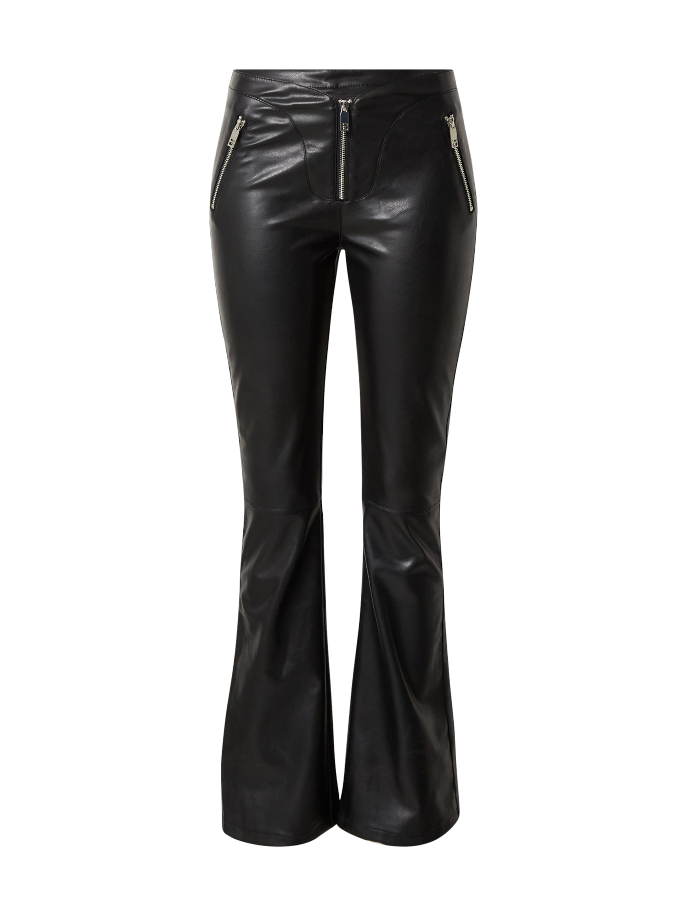 Katy Perry exclusive for ABOUT YOU Flared Pants 'Elaine' in Black: front