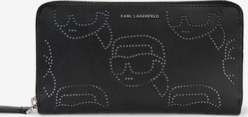 Karl Lagerfeld - Cartera 'Continental' en negro: frente