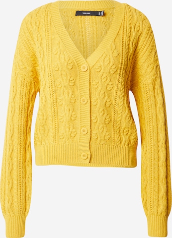 VERO MODA Knit Cardigan 'TANGERINE' in Yellow: front
