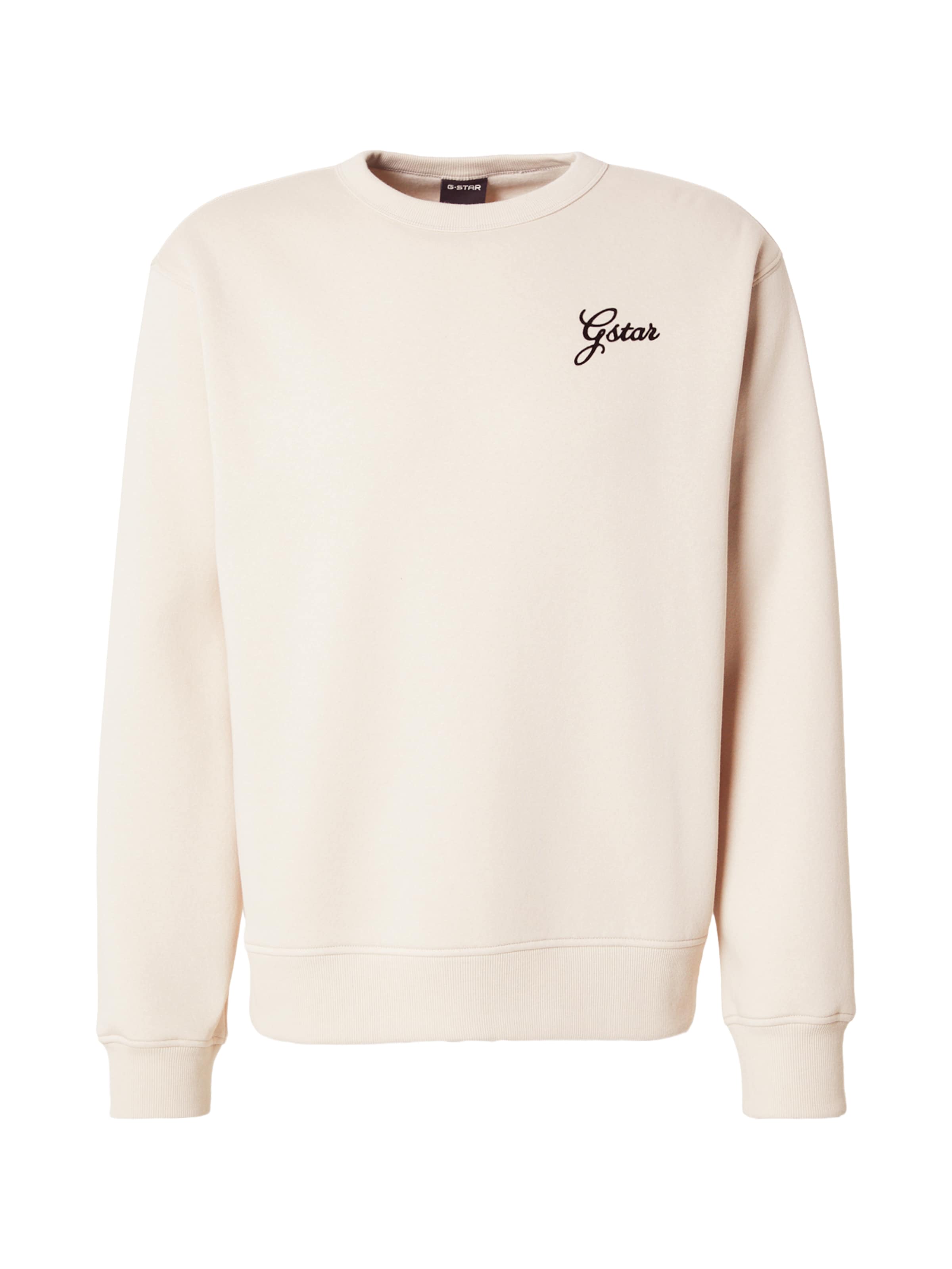 G-STAR Sweatshirt 'Script' in Beige: front