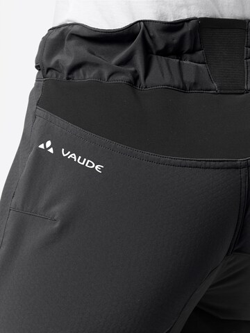 VAUDE - Tapered Calças outdoor 'Qimsa II' em preto