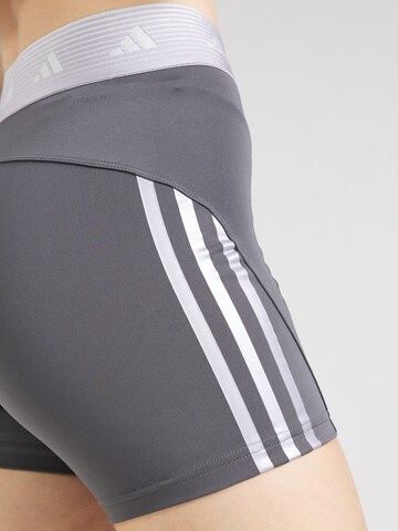 ADIDAS PERFORMANCE - Skinny Calças de desporto 'Hyperglam' em cinzento