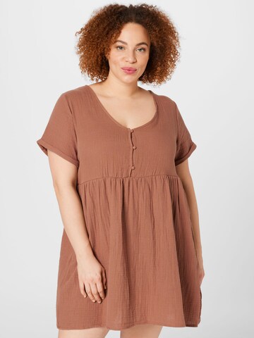 Cotton On Curve Dress 'BELLA' in Brown: front