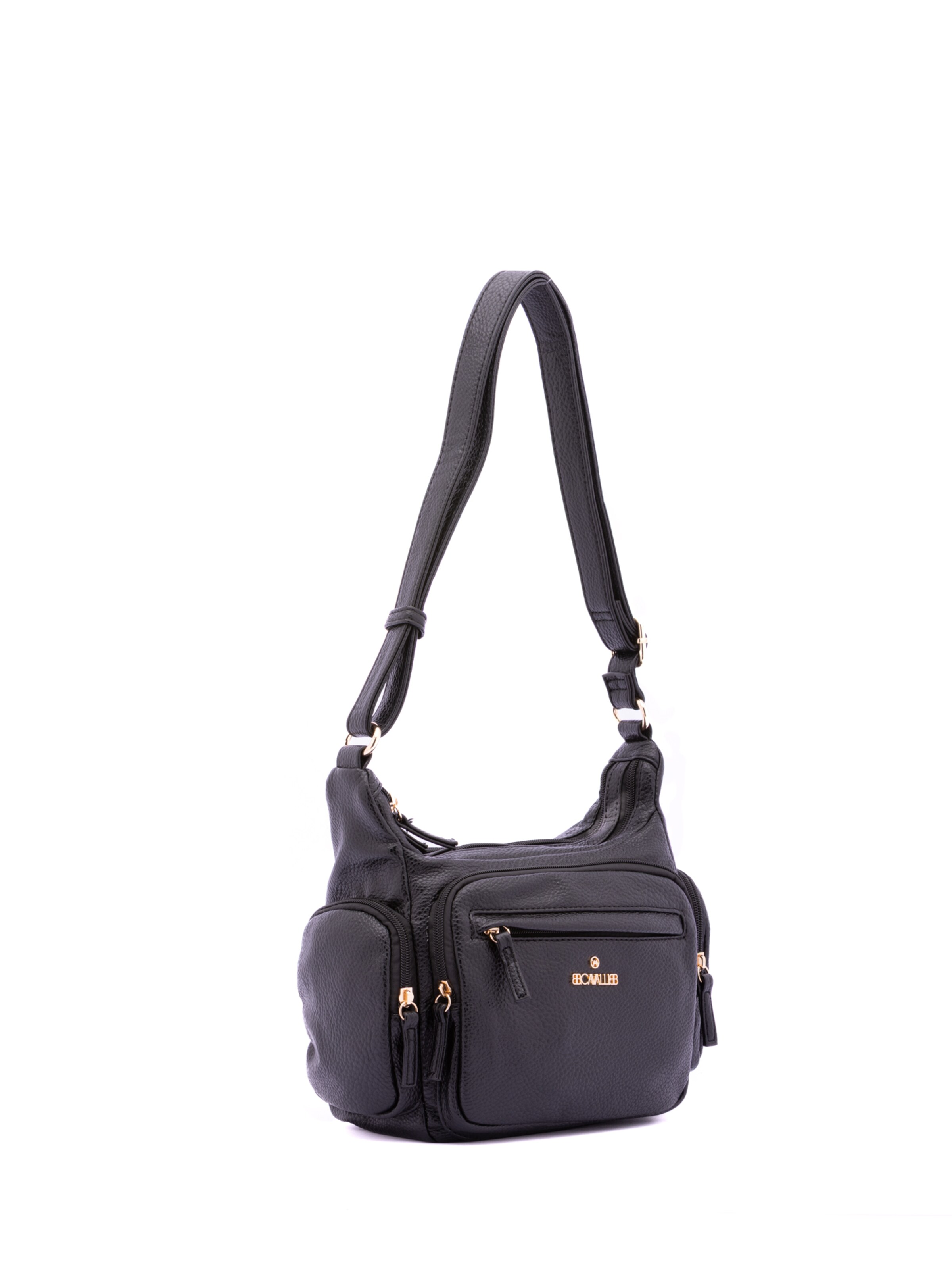 Borsa a spalla 'Borsa a Spalla Donna B Cavalli Ecopelle Zip' di B. Cavalli in nero