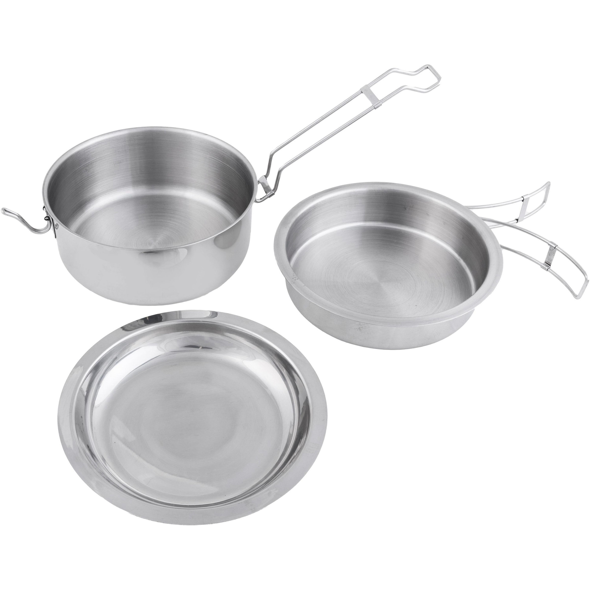 Origin Outdoors Pots & Pans 'Snap-Pack' in Silver: front