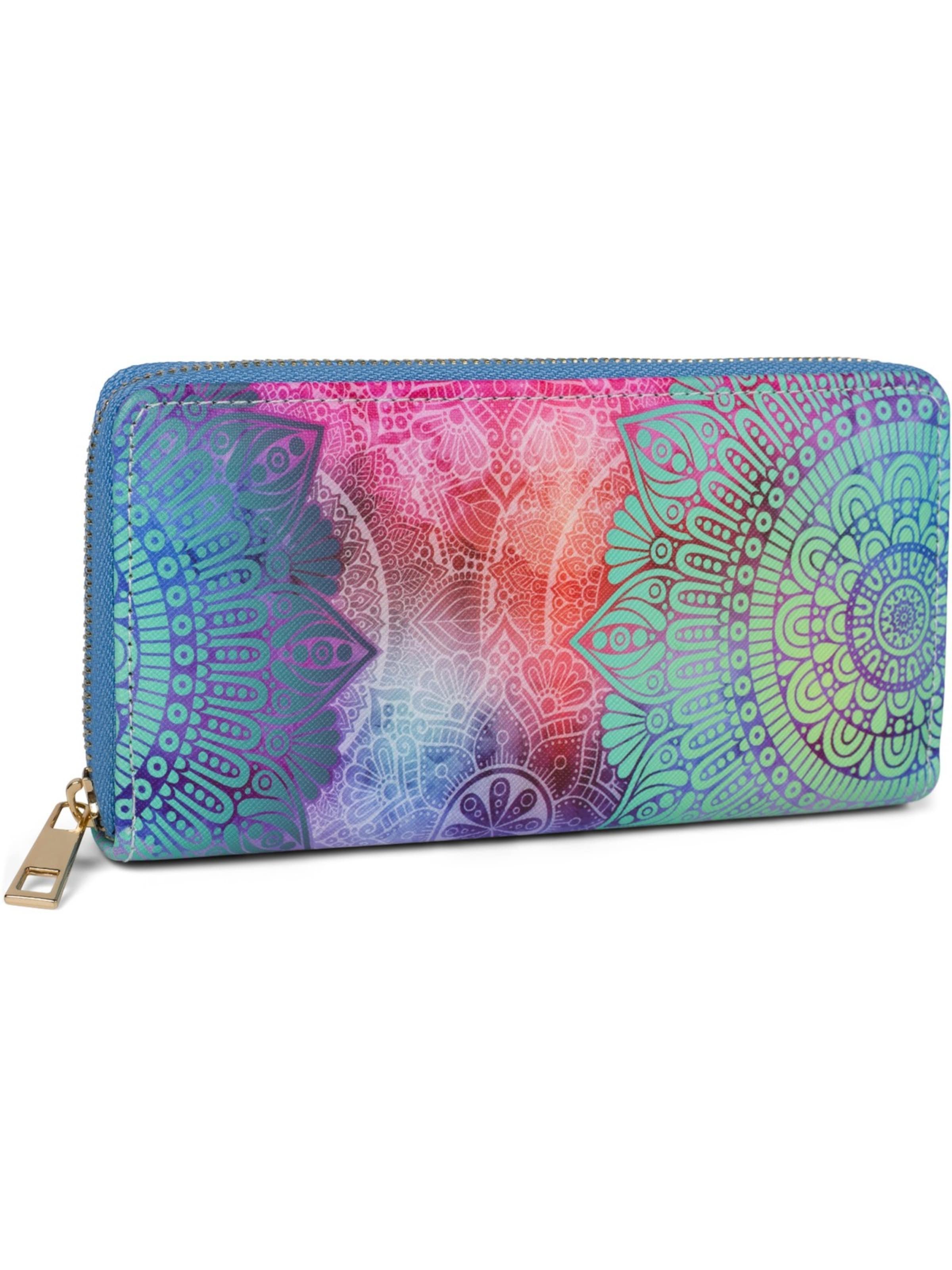 styleBREAKER Portemonnaie 'Geldbörse Paisley Ornament Muster'‌‌‌‌‌‌‌‌ in Blau: Vorderseite