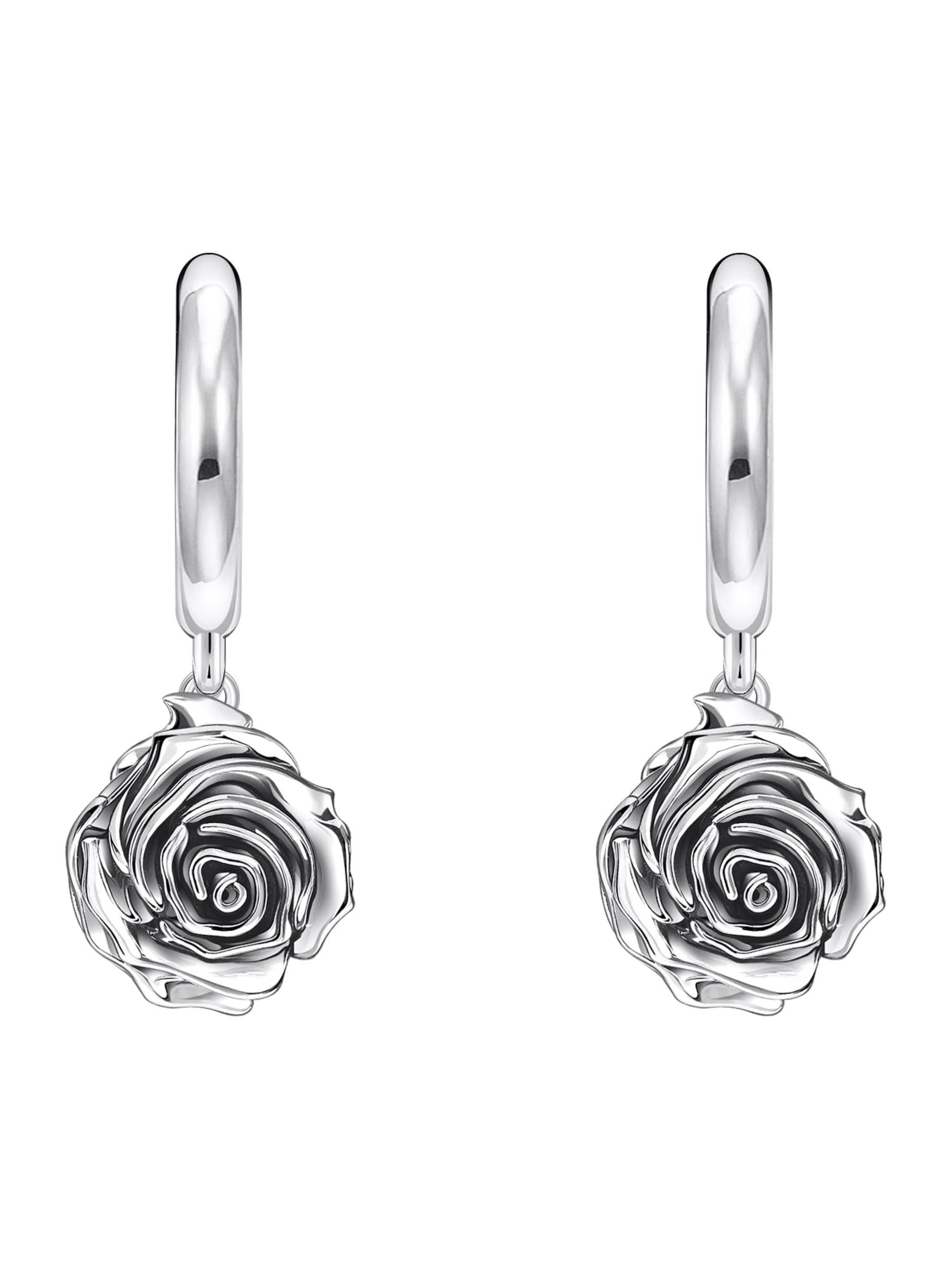 Thomas Sabo Earrings 'Midnight Rose' in Silver