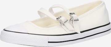 CONVERSE Nauhaballerina 'CHUCK TAYLOR ALL STAR' värissä valkoinen: etupuoli