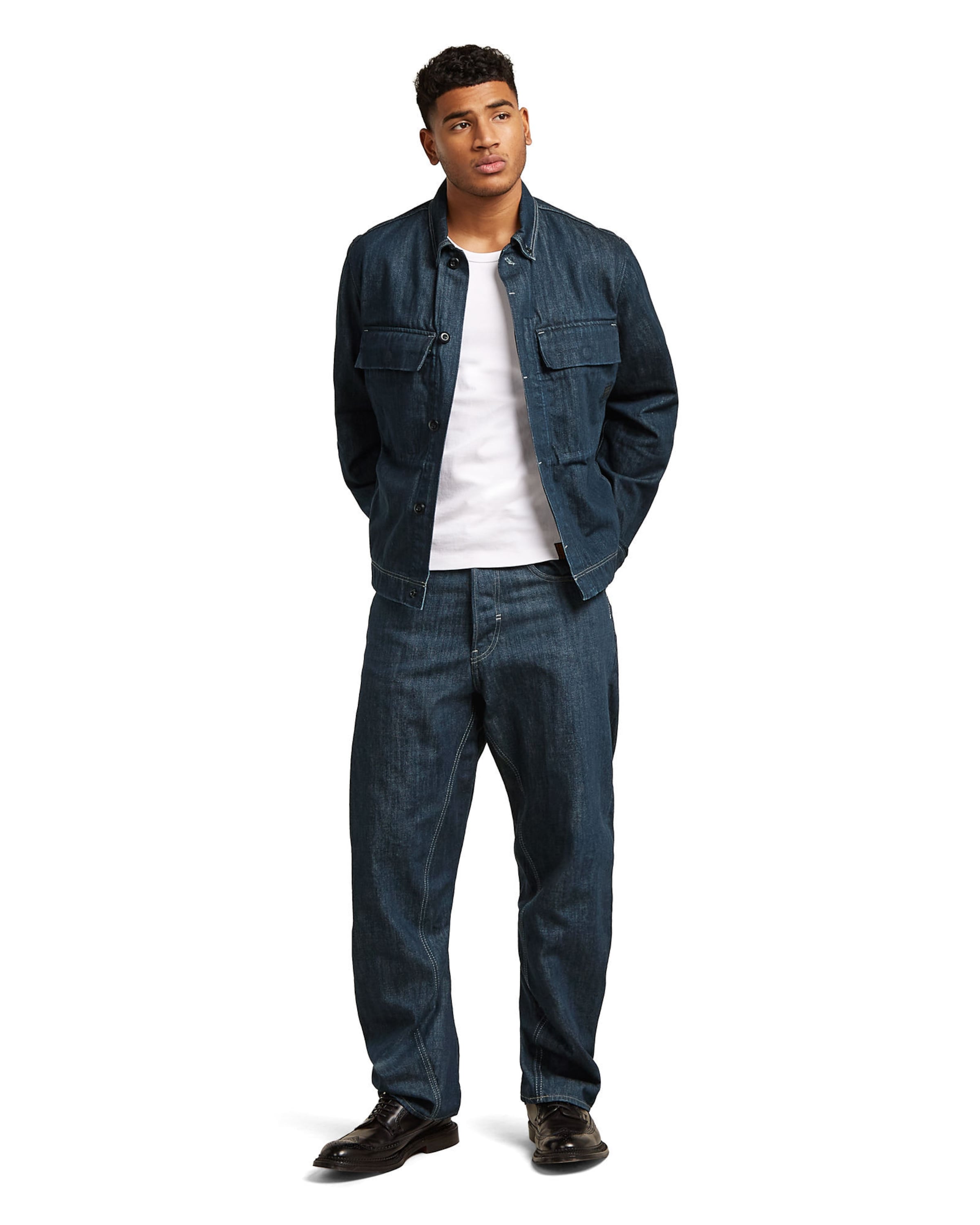 G-STAR Regular Fit Overshirts-Overshirt ' ' in Blau: Vorderseite