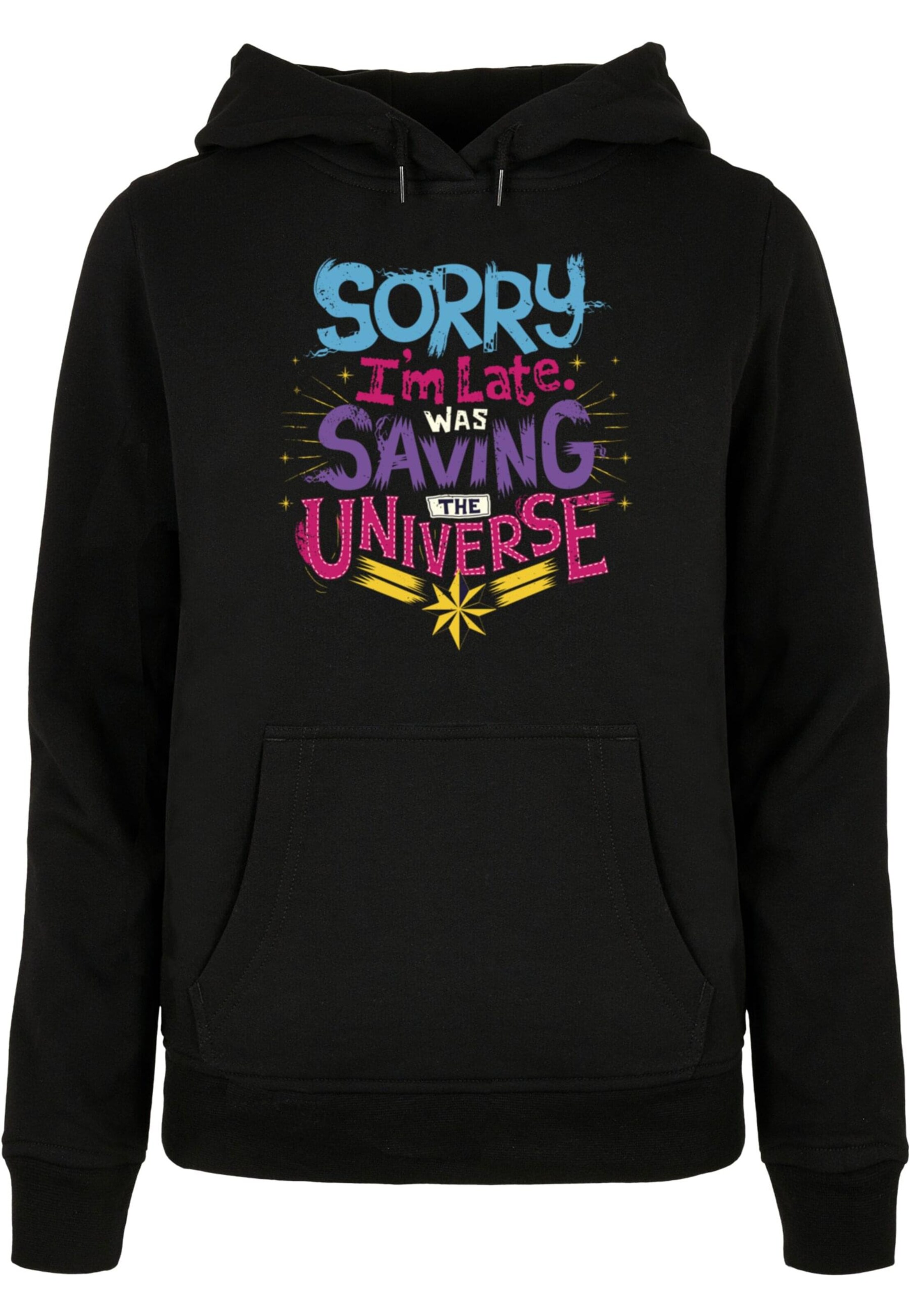 ABSOLUTE CULT Sweatshirt 'Marvel - Saving Universe' in Schwarz: Vorderseite
