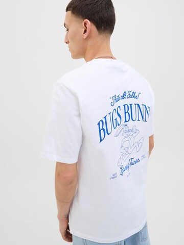 T-Shirt 'JJBUGS BUNNY' JACK & JONES en blanc : devant