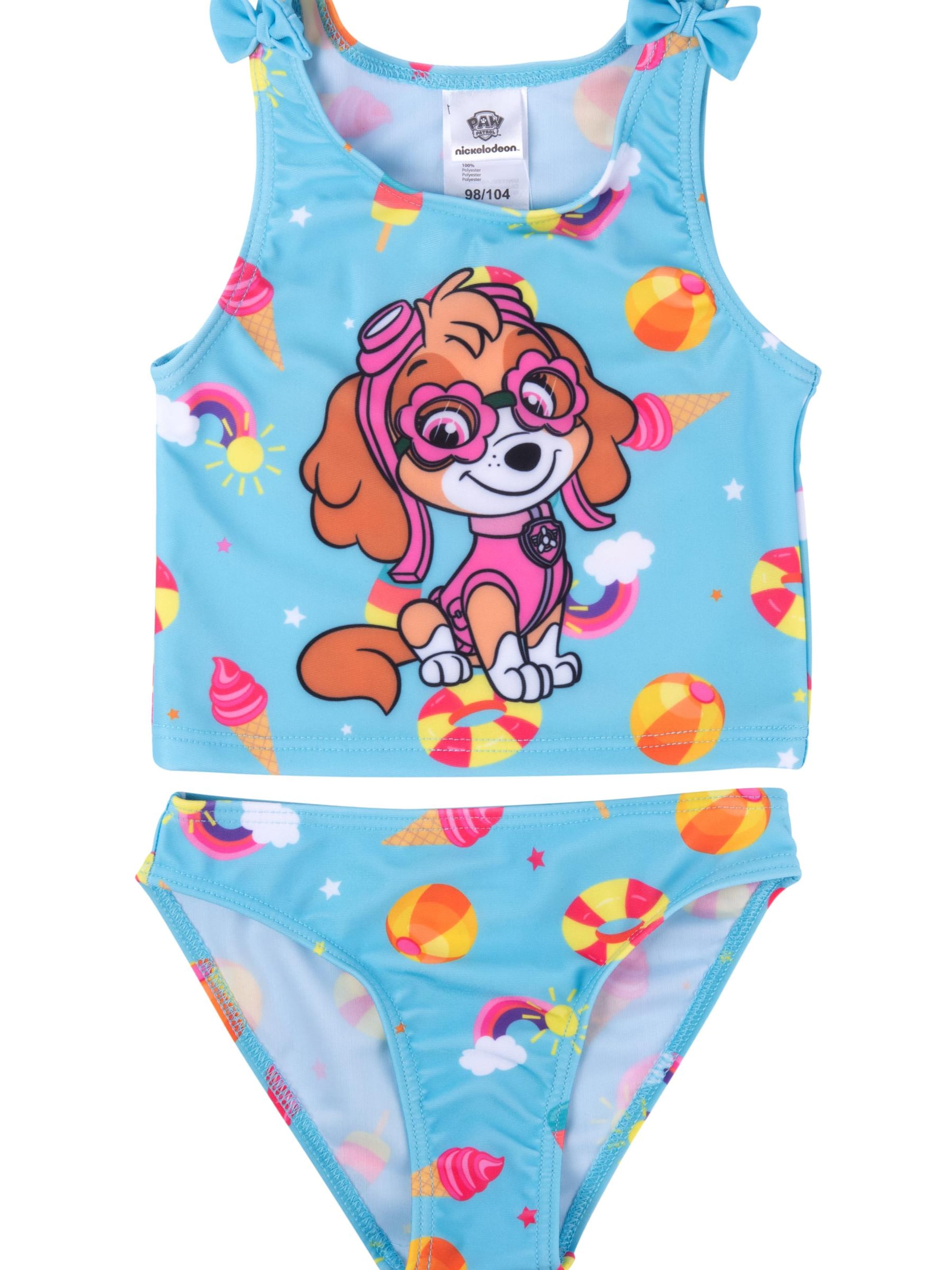 Paw Patrol Bralette Bikini 'Tankini Skye' in Blue: front