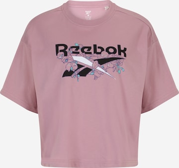 Reebok - Camisa funcionais 'Quirky' em roxo: frente