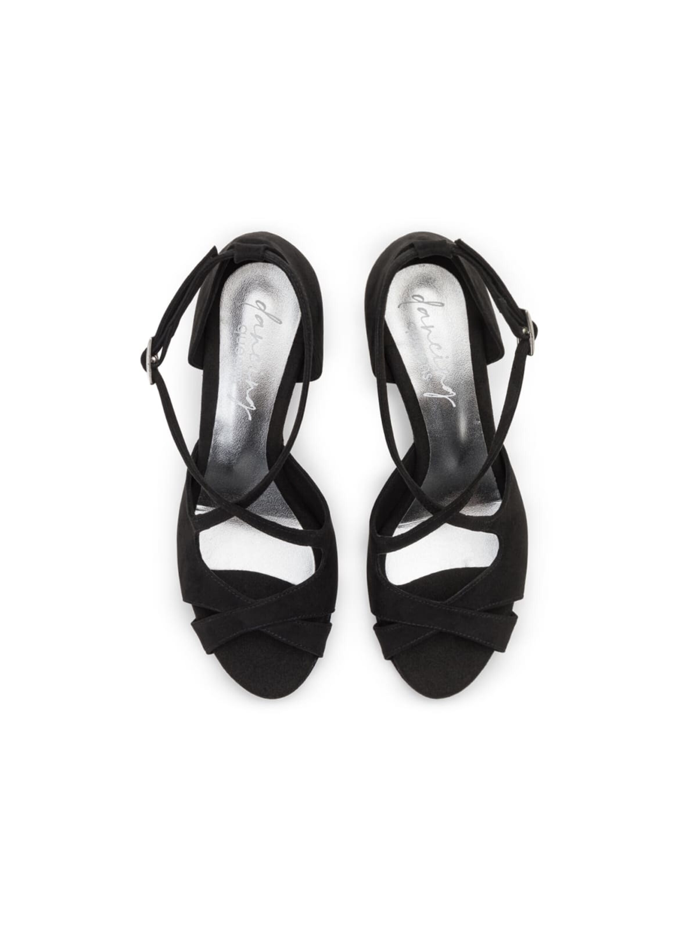 Dancing Queens Strap Sandals in Black