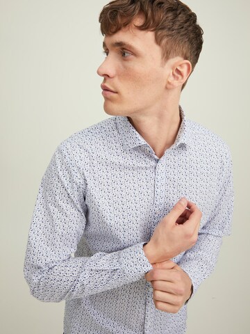 JACK & JONES Slim fit Button Up Shirt 'BLACKPOOL' in White