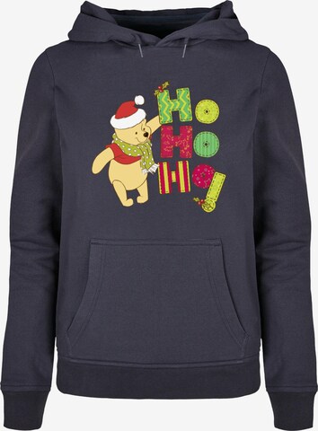 ABSOLUTE CULT Sweatshirt 'Winnie The Pooh - Ho Ho Ho' in Blauw: voorkant