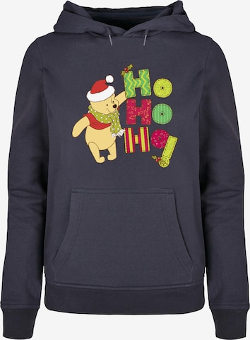 ABSOLUTE CULT Sweatshirt 'Winnie The Pooh - Ho Ho Ho' in Blue: front