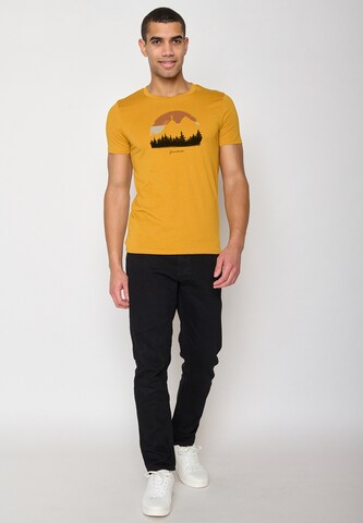 GREENBOMB Shirt 'Nature Forest Happy' in Yellow